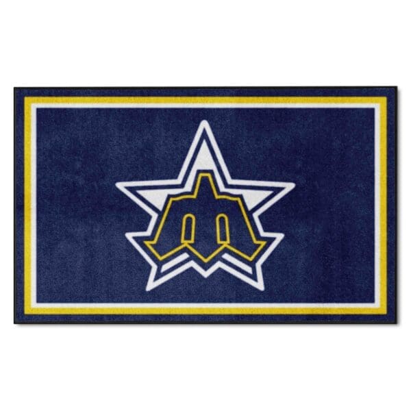 Seattle Mariners 4ft. x 6ft. Plush Area Rug 1 scaled