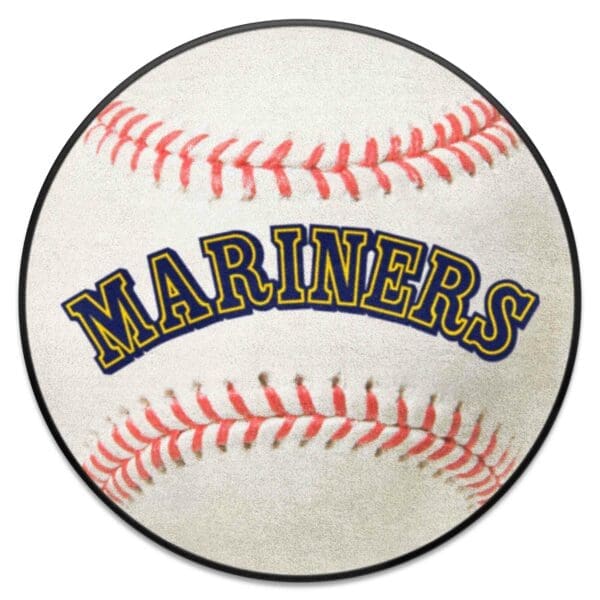 Seattle Mariners Baseball Rug 27in. Diameter 1 1 scaled