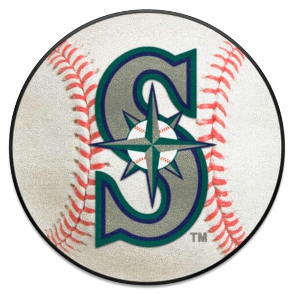 Seattle Mariners Baseball Rug 27in. Diameter 1 3 scaled