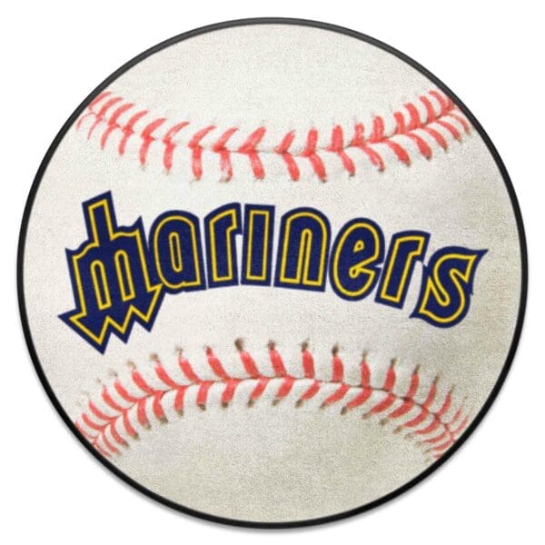 Seattle Mariners Baseball Rug 27in. Diameter 1 scaled