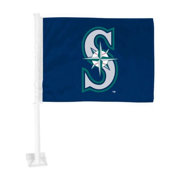 Seattle Mariners Car Flag Large 1pc 11 x 14 1