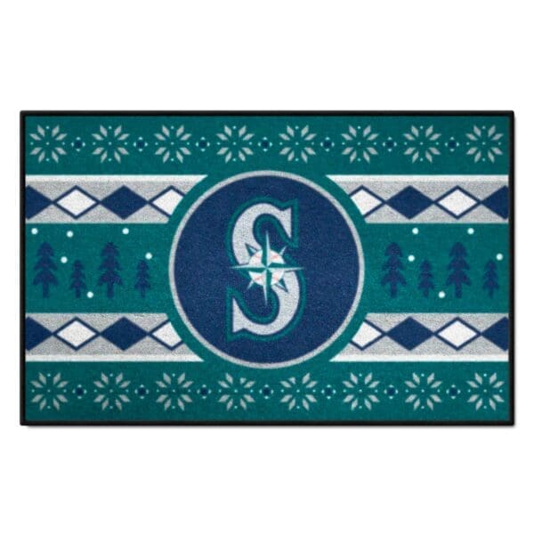 Seattle Mariners Holiday Sweater Starter Mat Accent Rug 19in. x 30in 1 1 scaled