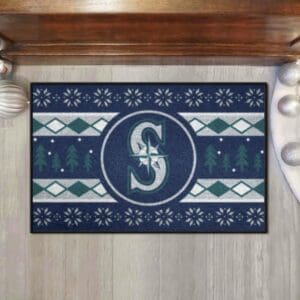 Seattle Mariners Holiday Sweater Starter Mat Accent Rug - 19in. x 30in.