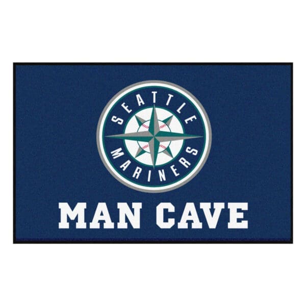 Seattle Mariners Man Cave Starter Mat Accent Rug 19in. x 30in 1 1