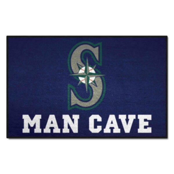 Seattle Mariners Man Cave Starter Mat Accent Rug 19in. x 30in 1 scaled