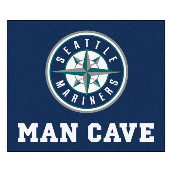 Seattle Mariners Man Cave Tailgater Rug 5ft. x 6ft 1 1