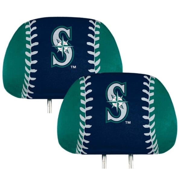 Seattle Mariners Printed Head Rest Cover Set 2 Pieces 1 scaled