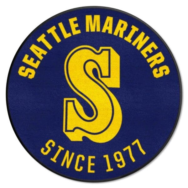 Seattle Mariners Roundel Rug 27in. Diameter 1 1 scaled