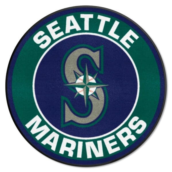 Seattle Mariners Roundel Rug 27in. Diameter 1 2 scaled
