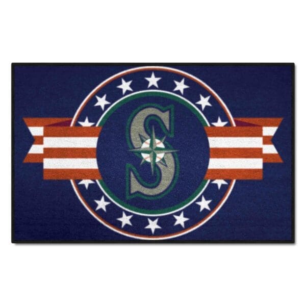 Seattle Mariners Starter Mat Accent Rug 19in. x 30in. Patriotic Starter Mat 1 scaled