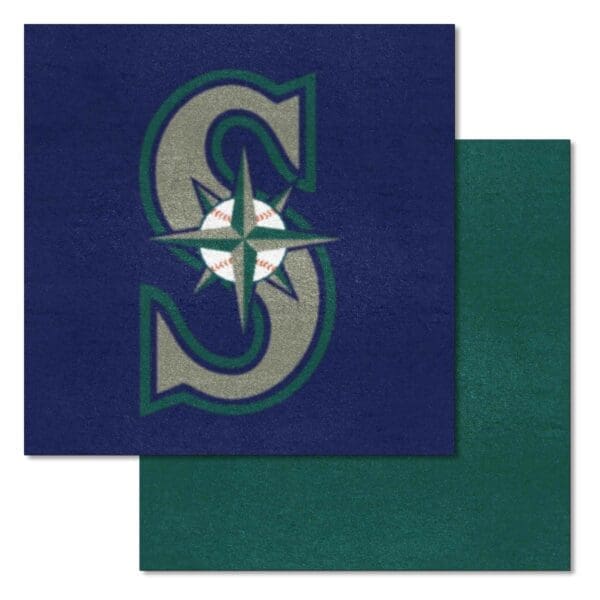 Seattle Mariners Team Carpet Tiles 45 Sq Ft. Blue Green 1 scaled