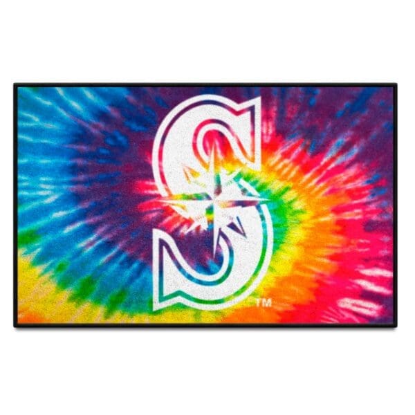 Seattle Mariners Tie Dye Starter Mat Accent Rug 19in. x 30in 1 scaled