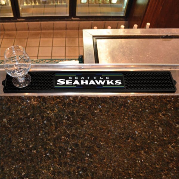 Seattle Seahawks Bar Drink Mat - 3.25in. x 24in.