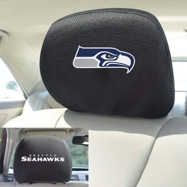 Seattle Seahawks Embroidered Head Rest Cover Set - 2 Pieces