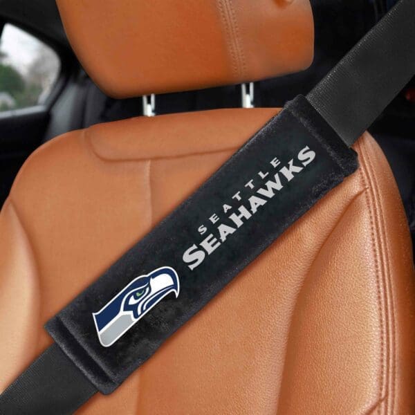 Seattle Seahawks Embroidered Seatbelt Pad - 2 Pieces