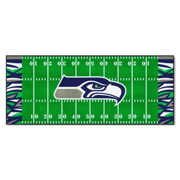 Seattle Seahawks Football Field Runner Mat 30in. x 72in. XFIT Design 1 scaled