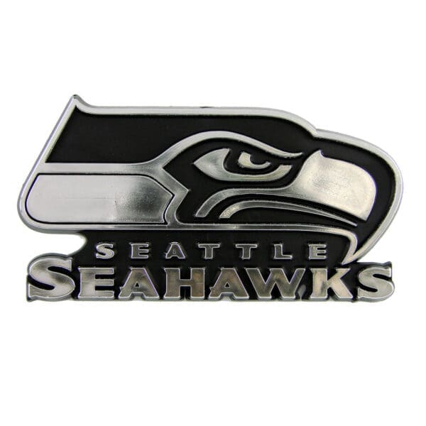 Seattle Seahawks Molded Chrome Plastic Emblem 1