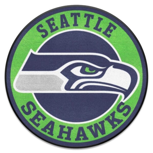 Seattle Seahawks Roundel Rug 27in. Diameter 1 scaled