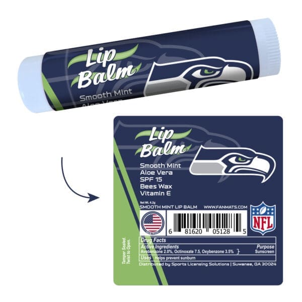 Seattle Seahawks Smooth Mint SPF 15 Lip Balm 1 scaled