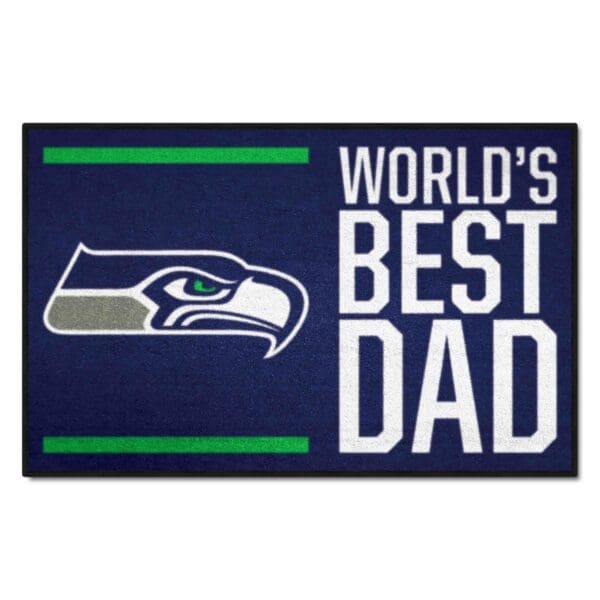 Seattle Seahawks Starter Mat Accent Rug 19in. x 30in. Worlds Best Dad Starter Mat 1 scaled
