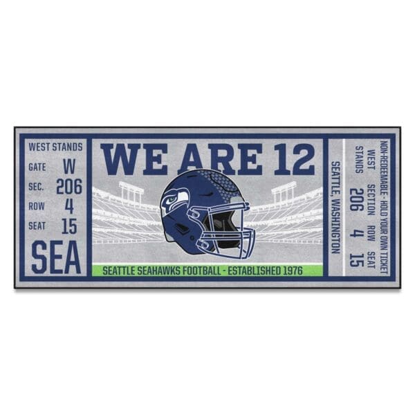 Seattle Seahawks Ticket Runner Rug 30in. x 72in 1 scaled