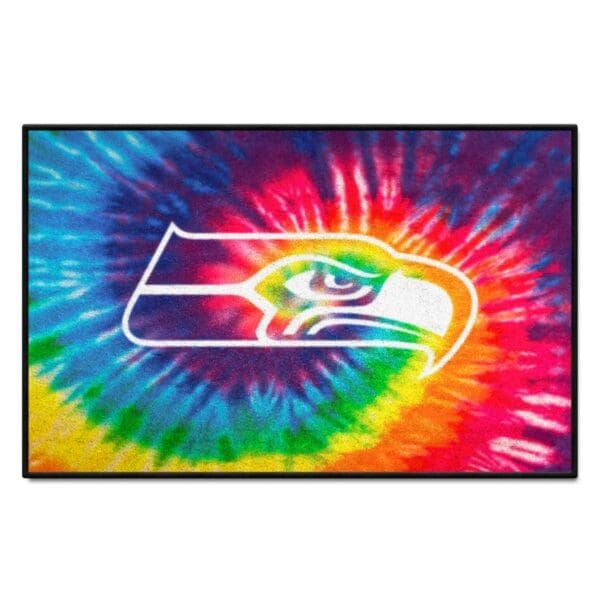 Seattle Seahawks Tie Dye Starter Mat Accent Rug 19in. x 30in 1 scaled