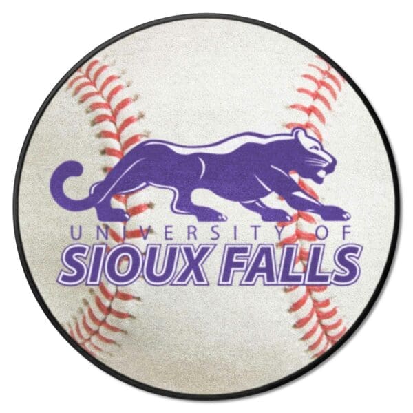Sioux Falls Cougars Baseball Rug 27in. Diameter 1 scaled