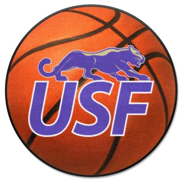 Sioux Falls Cougars Basketball Rug 27in. Diameter 1 scaled