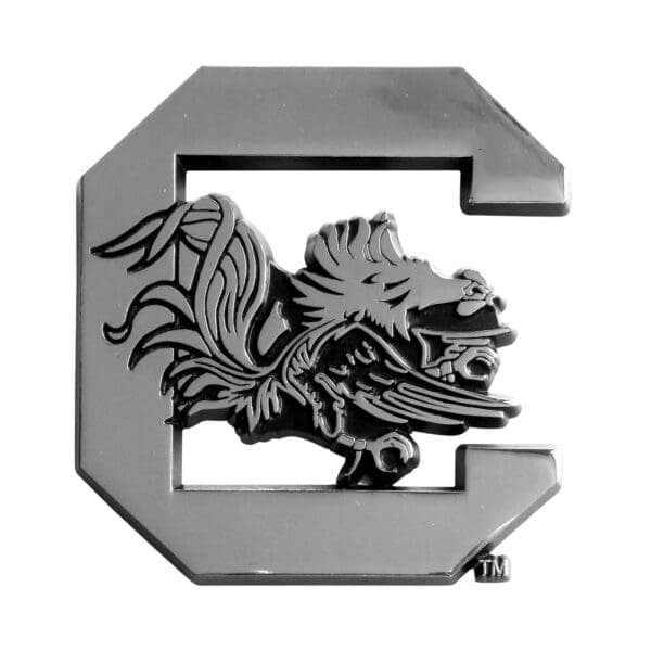 South Carolina Gamecocks 3D Chrome Metal Emblem 1