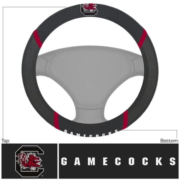 South Carolina Gamecocks Embroidered Steering Wheel Cover 1