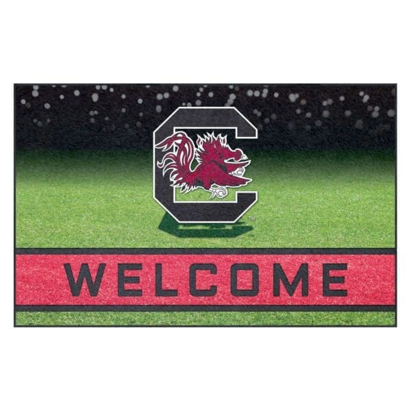 South Carolina Gamecocks Rubber Door Mat 18in. x 30in 1 scaled