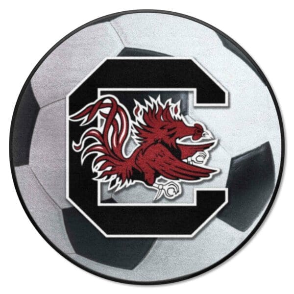 South Carolina Gamecocks Soccer Ball Rug 27in. Diameter 1 scaled