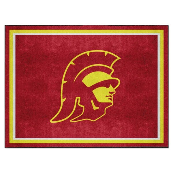 Southern California Trojans 8ft. x 10 ft. Plush Area Rug 1 1 scaled