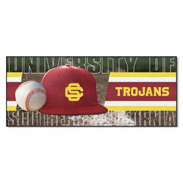 Southern California Trojans Baseball Runner Rug 30in. x 72in 1 scaled