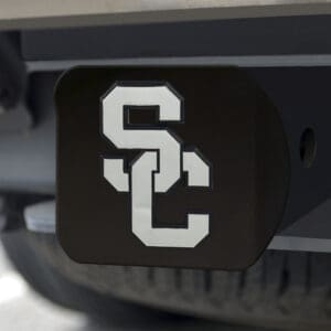 Southern California Trojans Black Metal Hitch Cover with Metal Chrome 3D Emblem