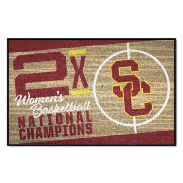 Southern California Trojans Dynasty Starter Mat Accent Rug Womens Basketball 19in. x 30in 1 scaled