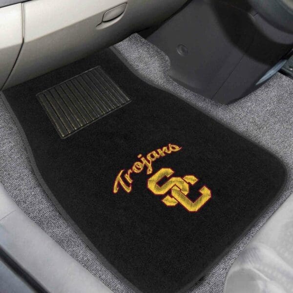 Southern California Trojans Embroidered Car Mat Set - 2 Pieces