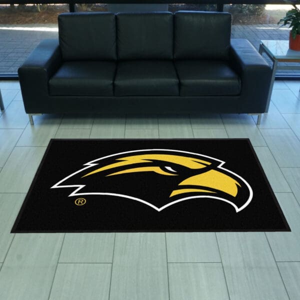 Southern Miss 4X6 High-Traffic Mat with Durable Rubber Backing - Landscape Orientation