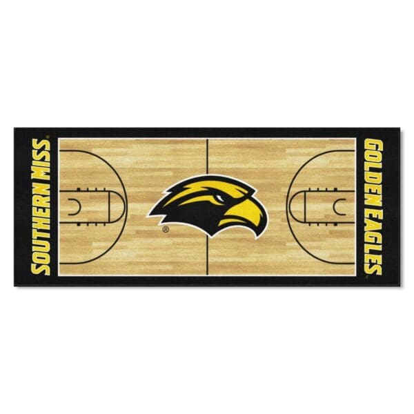 Southern Miss Golden Eagles Court Runner Rug 30in. x 72in 1 scaled