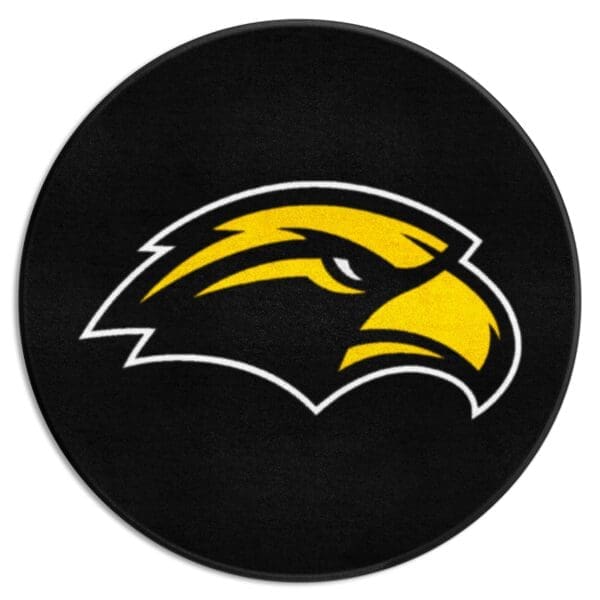 Southern Miss Golden Eagles Hockey Puck Rug 27in. Diameter 1 scaled