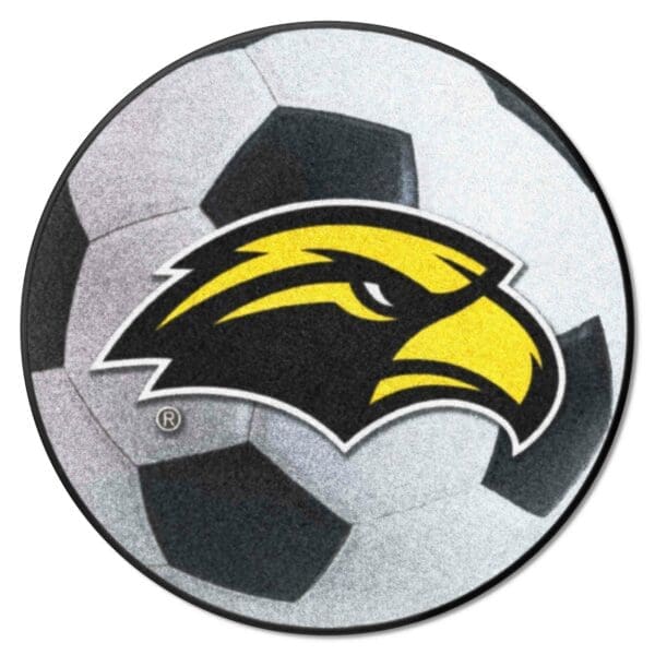 Southern Miss Golden Eagles Soccer Ball Rug 27in. Diameter 1 scaled