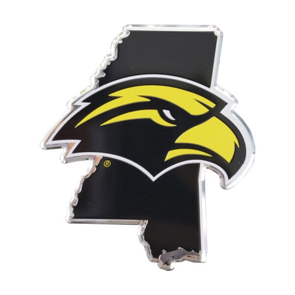 Southern Miss Golden Eagles Team State Aluminum Embossed Emblem 1