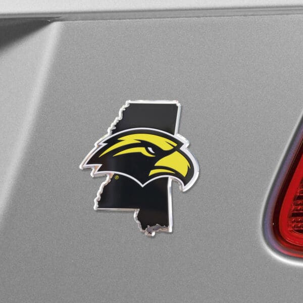 Southern Miss Golden Eagles Team State Aluminum Embossed Emblem