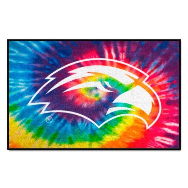 Southern Miss Golden Eagles Tie Dye Starter Mat Accent Rug 19in. x 30in 1 scaled