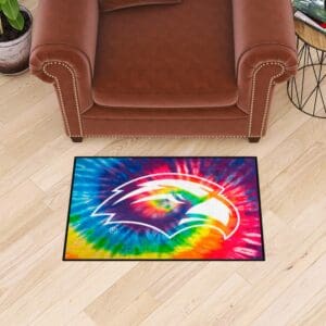 Southern Miss Golden Eagles Tie Dye Starter Mat Accent Rug - 19in. x 30in.