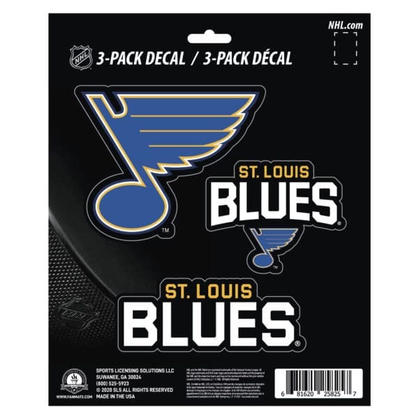 St. Louis Blues 3 Piece Decal Sticker Set 61001 1