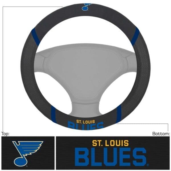 St. Louis Blues Embroidered Steering Wheel Cover 17189 1