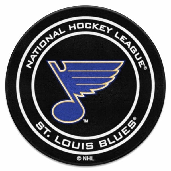 St. Louis Blues Hockey Puck Rug 27in. Diameter 10594 1 scaled