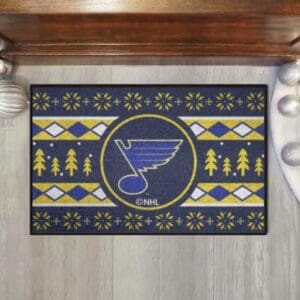 St. Louis Blues Holiday Sweater Starter Mat Accent Rug - 19in. x 30in.-26869
