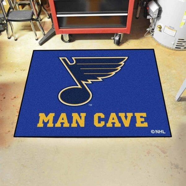 St. Louis Blues Man Cave All-Star Rug - 34 in. x 42.5 in.-14485